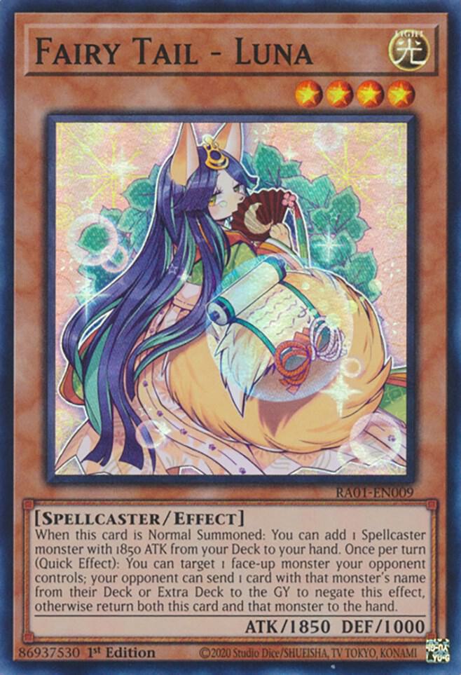 Fairy Tail - Luna RA01-EN009 card from 25th Anniversary Rarity Collection