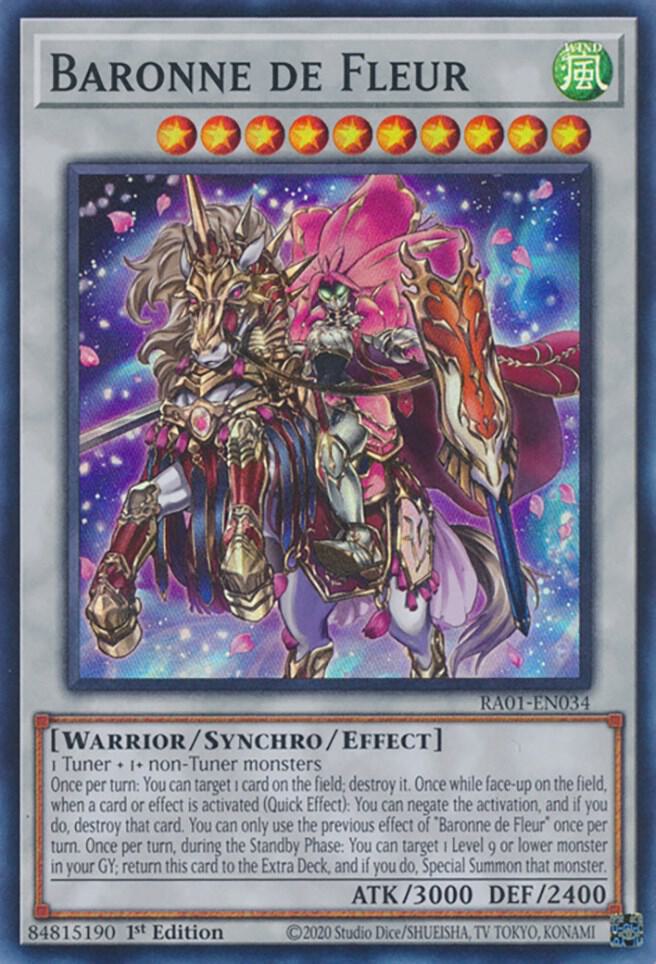 Baronne de Fleur RA01-EN034 card from 25th Anniversary Rarity Collection