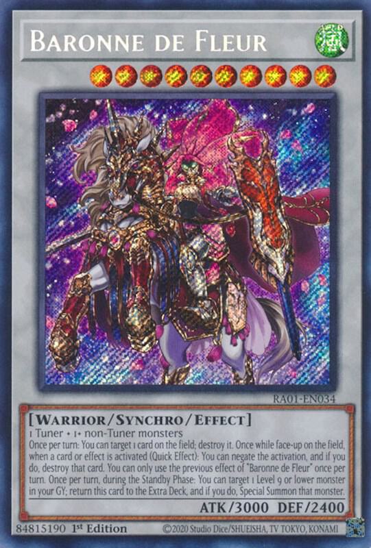 Baronne de Fleur (Secret Rare) RA01-EN034 card from 25th Anniversary Rarity Collection