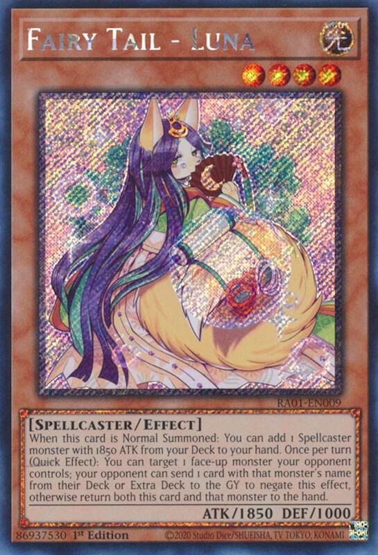 Fairy Tail - Luna (Platinum Secret Rare) RA01-EN009 card from 25th Anniversary Rarity Collection