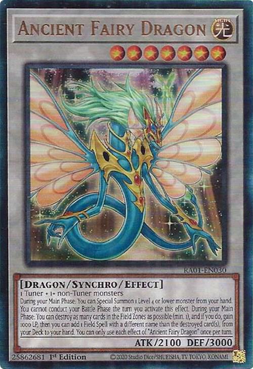 Ancient Fairy Dragon (PUR) RA01-EN030 card from 25th Anniversary Rarity Collection
