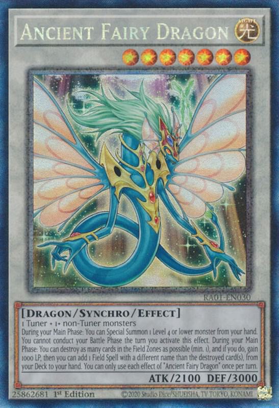 Ancient Fairy Dragon (PCR) RA01-EN030 card from 25th Anniversary Rarity Collection