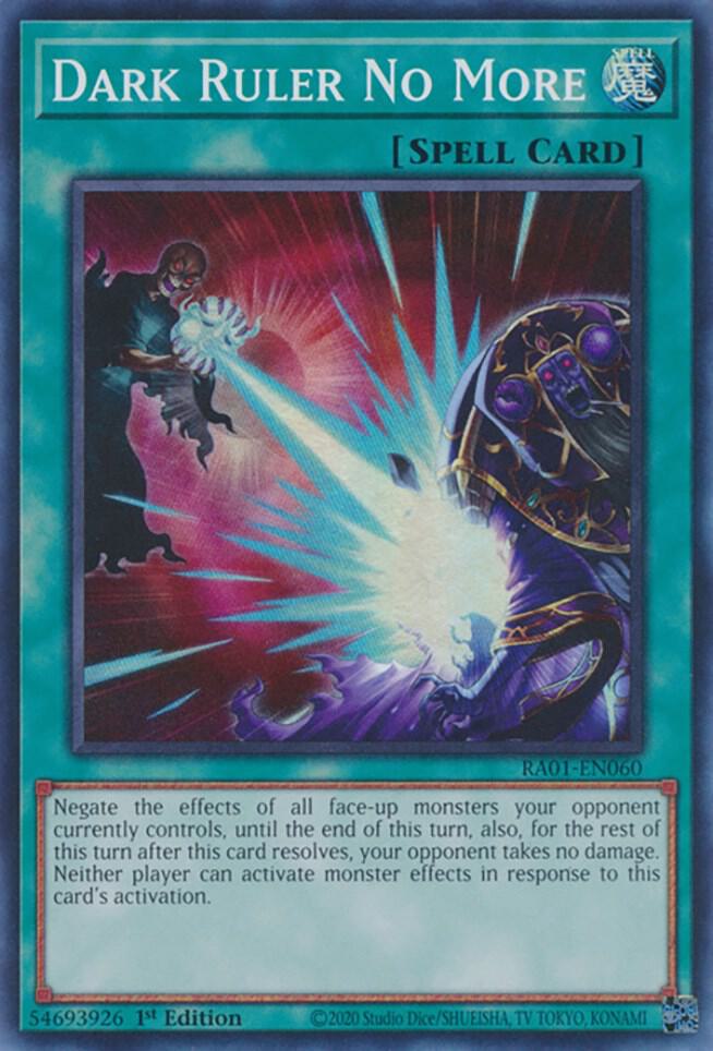 Dark Ruler No More RA01-EN060 card from 25th Anniversary Rarity Collection