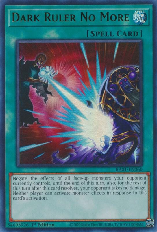 Dark Ruler No More (UR) RA01-EN060 card from 25th Anniversary Rarity Collection