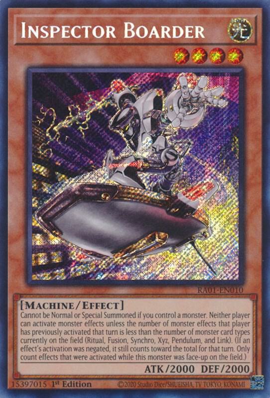 Inspector Boarder (Secret Rare) RA01-EN010 card from 25th Anniversary Rarity Collection