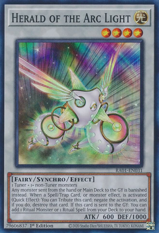 Herald of the Arc Light RA01-EN031 card from 25th Anniversary Rarity Collection