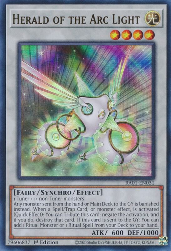Herald of the Arc Light (UR) RA01-EN031 card from 25th Anniversary Rarity Collection