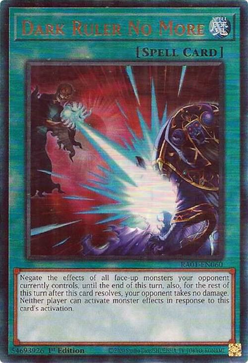 Dark Ruler No More (PUR) RA01-EN060 card from 25th Anniversary Rarity Collection
