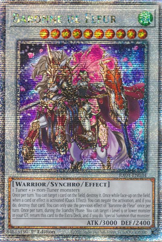 Baronne de Fleur (Quarter Century Secret Rare) RA01-EN034 card from 25th Anniversary Rarity Collection