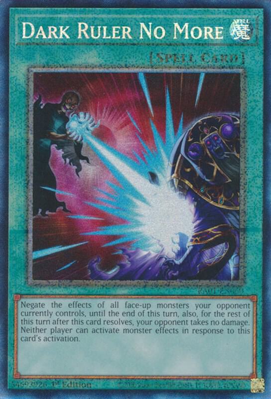Dark Ruler No More (PCR) RA01-EN060 card from 25th Anniversary Rarity Collection