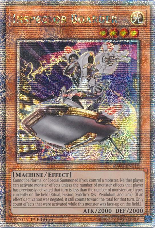 Inspector Boarder (Quarter Century Secret Rare) RA01-EN010 card from 25th Anniversary Rarity Collection