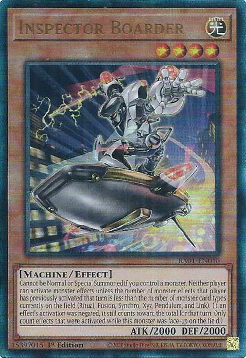 Inspector Boarder (PUR) RA01-EN010 card from 25th Anniversary Rarity Collection
