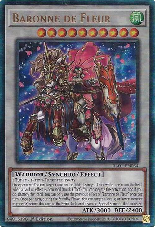 Baronne de Fleur (PUR) RA01-EN034 card from 25th Anniversary Rarity Collection