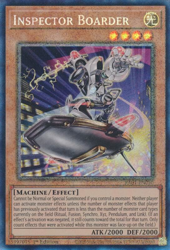 Inspector Boarder (PCR) RA01-EN010 card from 25th Anniversary Rarity Collection