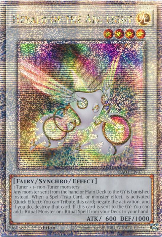 Herald of the Arc Light (Quarter Century Secret Rare) RA01-EN031 card from 25th Anniversary Rarity Collection