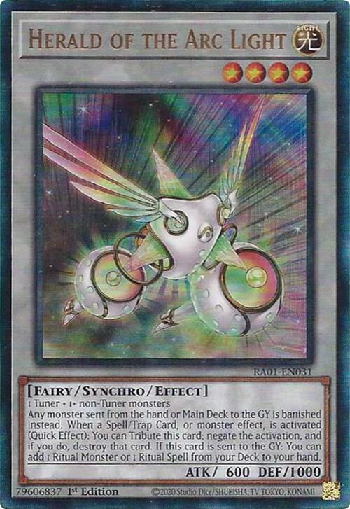 Herald of the Arc Light (PUR) RA01-EN031 card from 25th Anniversary Rarity Collection