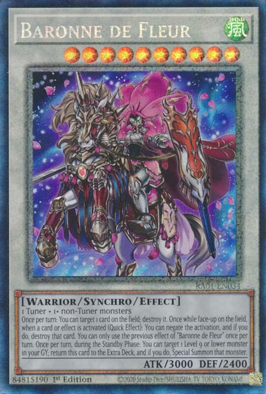 Baronne de Fleur (PCR) RA01-EN034 card from 25th Anniversary Rarity Collection