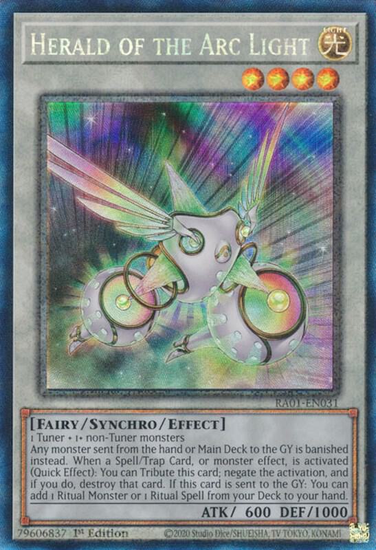 Herald of the Arc Light (PCR) RA01-EN031 card from 25th Anniversary Rarity Collection