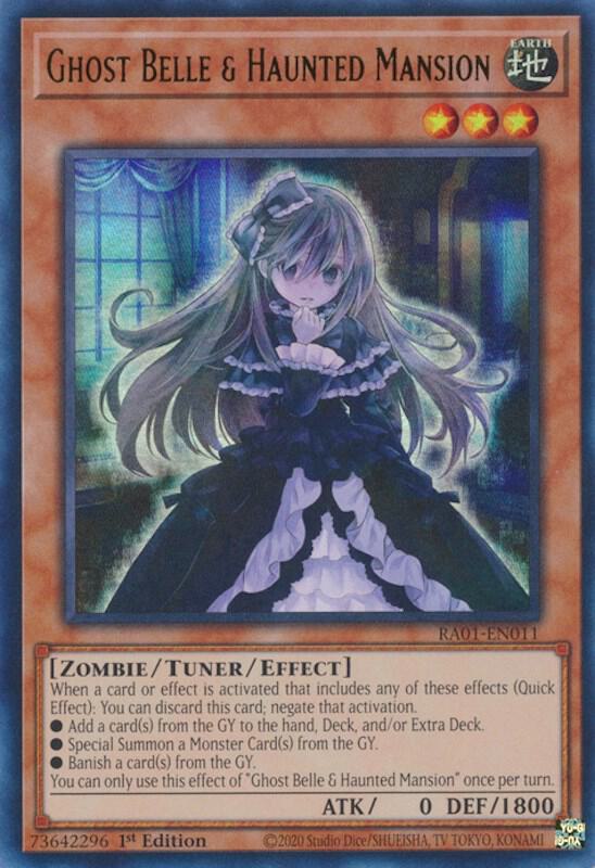 Ghost Belle & Haunted Mansion (UR) RA01-EN011 card from 25th Anniversary Rarity Collection