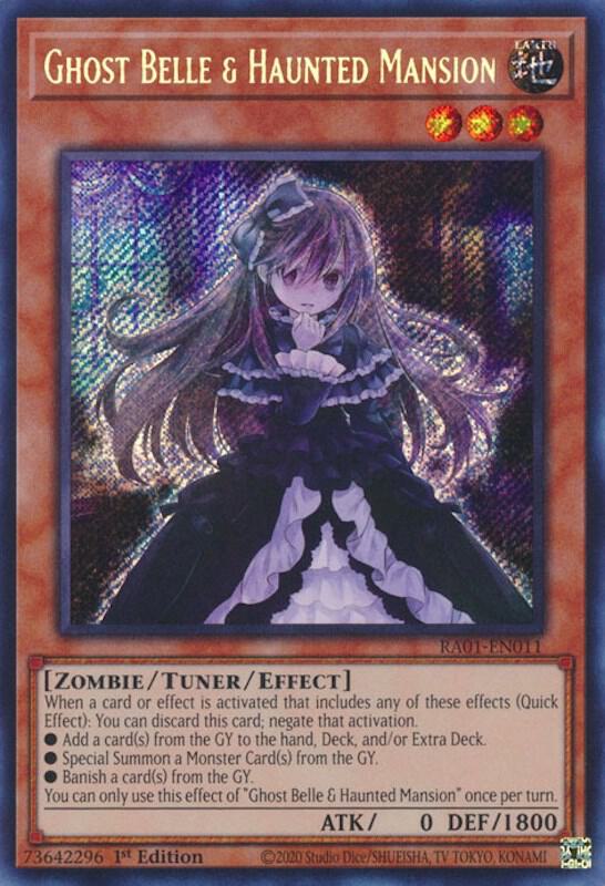 Ghost Belle & Haunted Mansion (Secret Rare) RA01-EN011 card from 25th Anniversary Rarity Collection