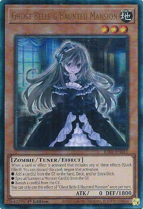 Ghost Belle & Haunted Mansion (PUR) RA01-EN011 card from 25th Anniversary Rarity Collection