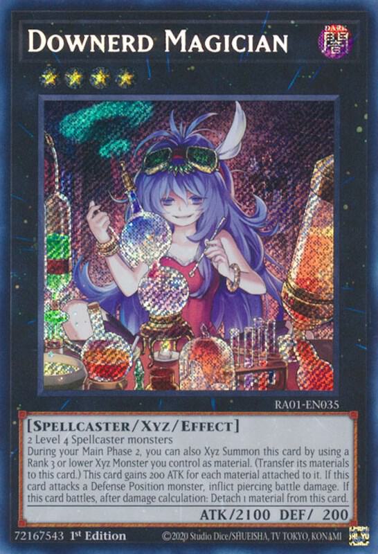 Downerd Magician (Secret Rare) RA01-EN035 card from 25th Anniversary Rarity Collection