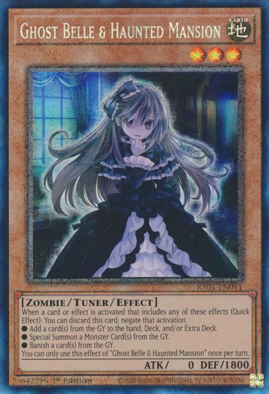 Ghost Belle & Haunted Mansion (PCR) RA01-EN011 card from 25th Anniversary Rarity Collection