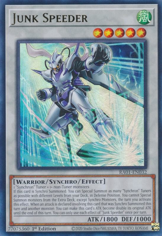 Junk Speeder (UR) RA01-EN032 card from 25th Anniversary Rarity Collection
