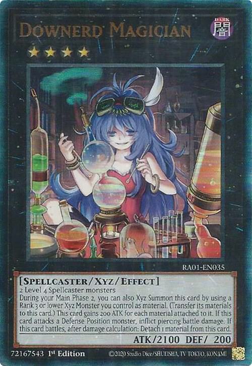 Downerd Magician (PUR) RA01-EN035 card from 25th Anniversary Rarity Collection
