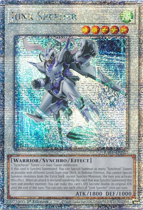 Junk Speeder (Quarter Century Secret Rare) RA01-EN032 card from 25th Anniversary Rarity Collection