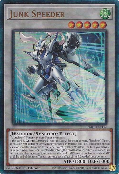 Junk Speeder (PUR) RA01-EN032 card from 25th Anniversary Rarity Collection