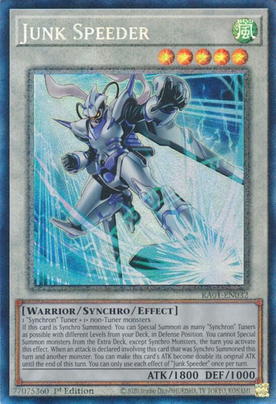 Junk Speeder (PCR) RA01-EN032 card from 25th Anniversary Rarity Collection