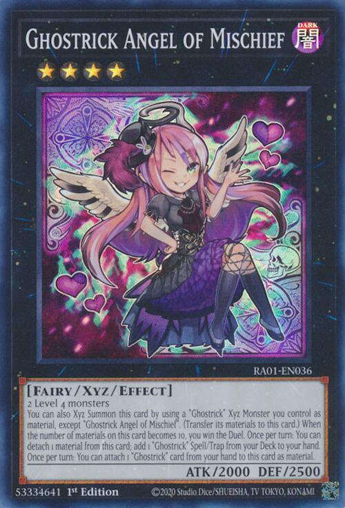 Ghostrick Angel of Mischief RA01-EN036 card from 25th Anniversary Rarity Collection