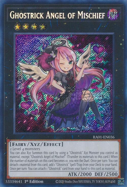 Ghostrick Angel of Mischief (Secret Rare) RA01-EN036 card from 25th Anniversary Rarity Collection