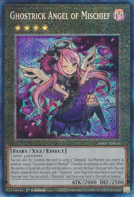 Ghostrick Angel of Mischief (PCR) RA01-EN036 card from 25th Anniversary Rarity Collection