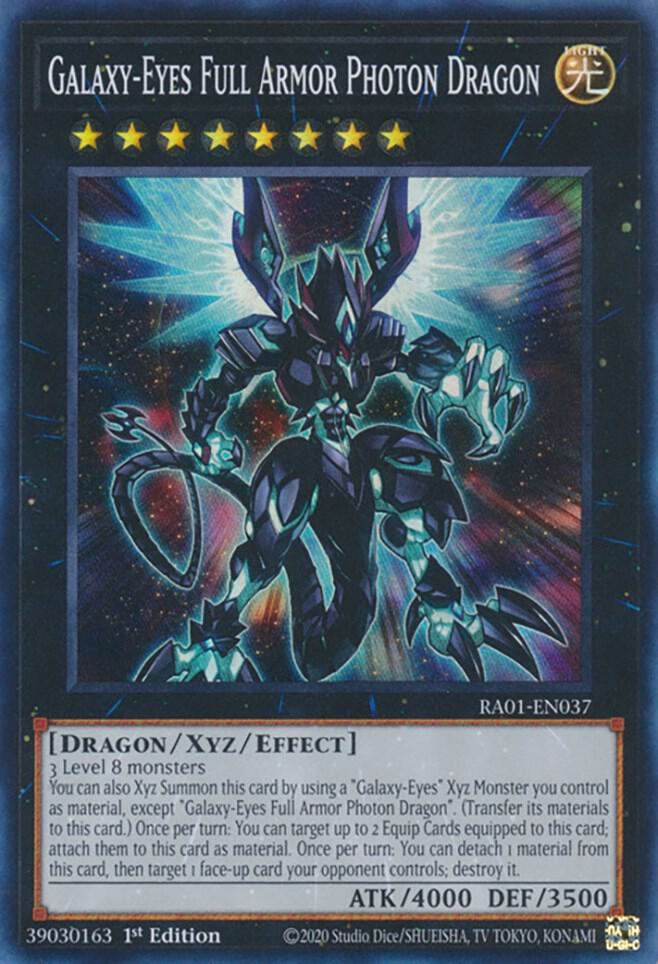 Galaxy-Eyes Full Armor Photon Dragon RA01-EN037 card from 25th Anniversary Rarity Collection