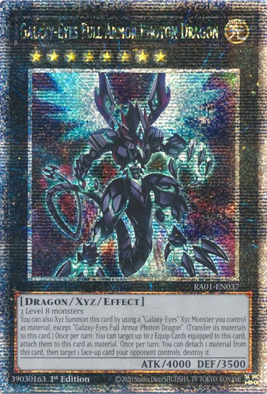 Galaxy-Eyes Full Armor Photon Dragon (Quarter Century Secret Rare) RA01-EN037 card from 25th Anniversary Rarity Collection