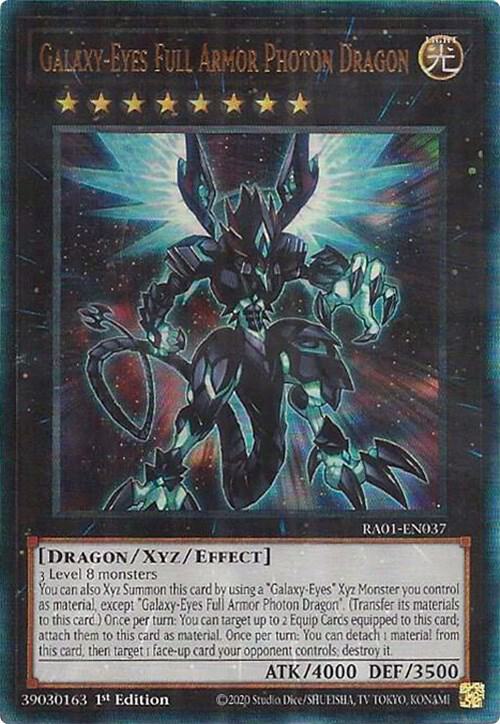 Galaxy-Eyes Full Armor Photon Dragon (PUR) RA01-EN037 card from 25th Anniversary Rarity Collection