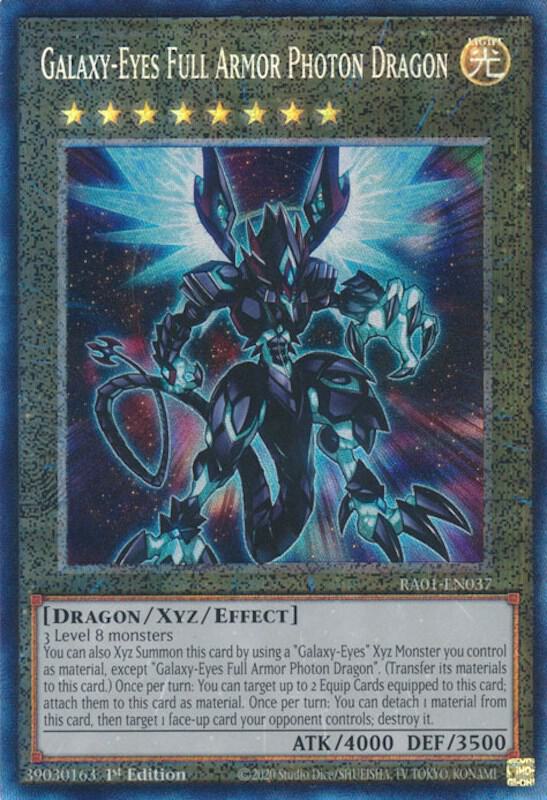 Galaxy-Eyes Full Armor Photon Dragon (PCR) RA01-EN037 card from 25th Anniversary Rarity Collection
