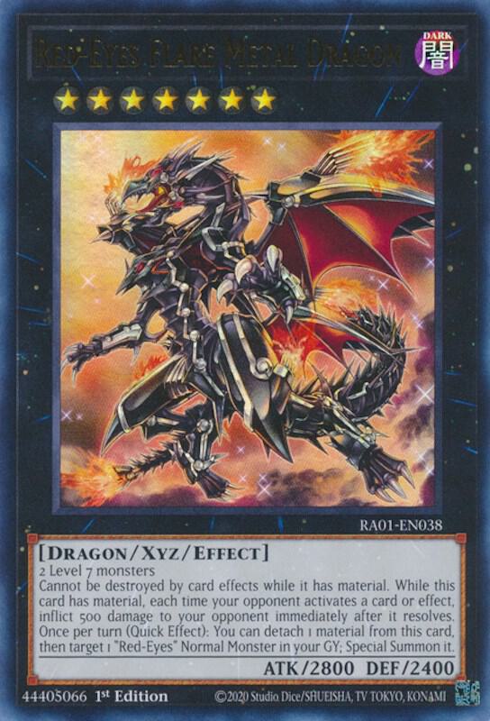 Red-Eyes Flare Metal Dragon (UR) RA01-EN038 card from 25th Anniversary Rarity Collection
