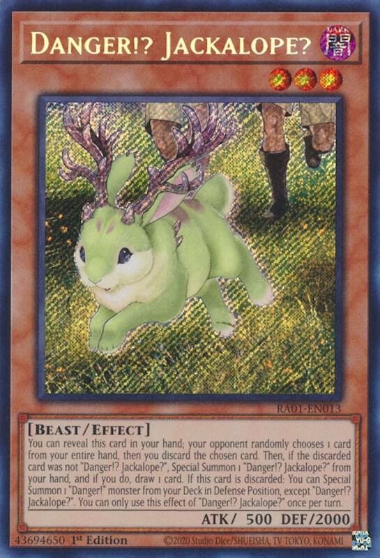 Danger!? Jackalope? (Secret Rare) RA01-EN013 card from 25th Anniversary Rarity Collection