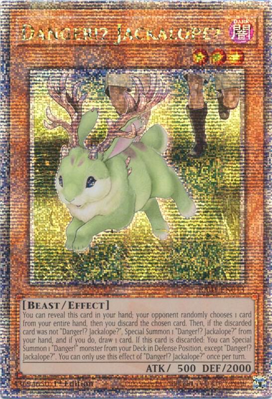 Danger!? Jackalope? (Quarter Century Secret Rare) RA01-EN013 card from 25th Anniversary Rarity Collection