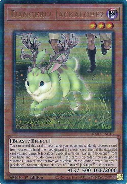 Danger!? Jackalope? (PUR) RA01-EN013 card from 25th Anniversary Rarity Collection