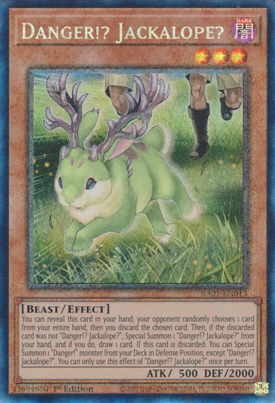 Danger!? Jackalope? (PCR) RA01-EN013 card from 25th Anniversary Rarity Collection