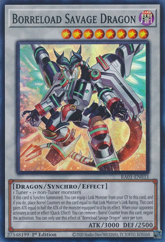 Borreload Savage Dragon RA01-EN033 card from 25th Anniversary Rarity Collection