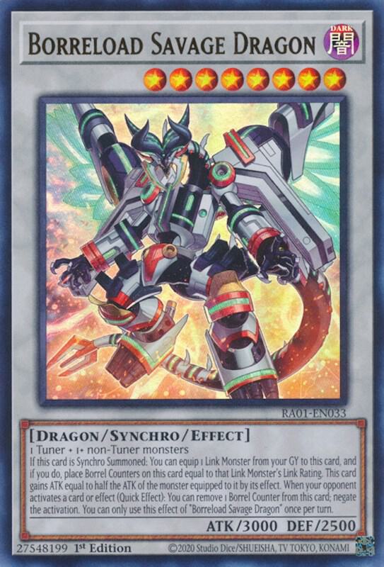 Borreload Savage Dragon (UR) RA01-EN033 card from 25th Anniversary Rarity Collection