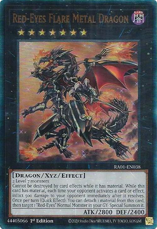Red-Eyes Flare Metal Dragon (PUR) RA01-EN038 card from 25th Anniversary Rarity Collection