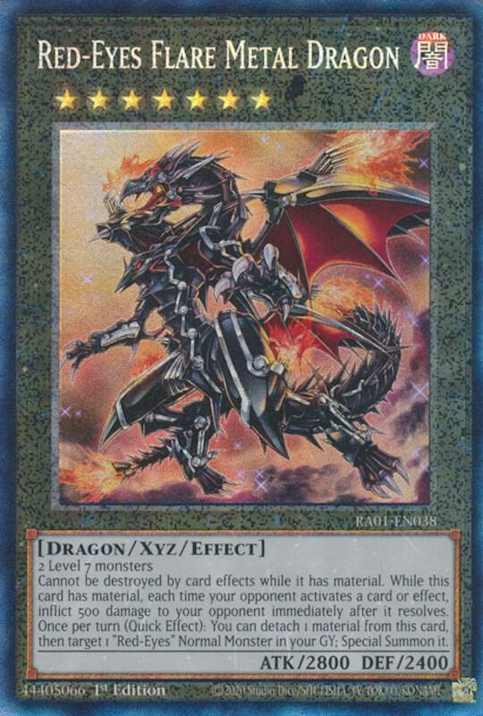 Red-Eyes Flare Metal Dragon (PCR) RA01-EN038 card from 25th Anniversary Rarity Collection