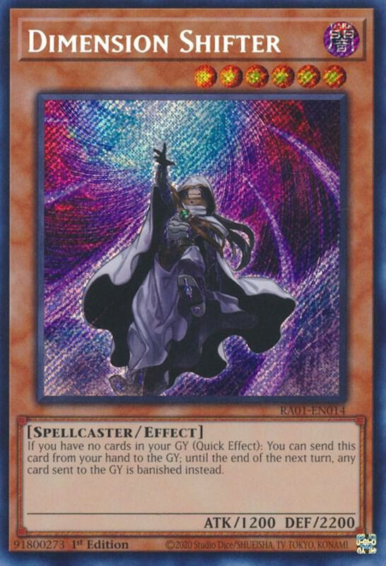 Dimension Shifter (Secret Rare) RA01-EN014 card from 25th Anniversary Rarity Collection