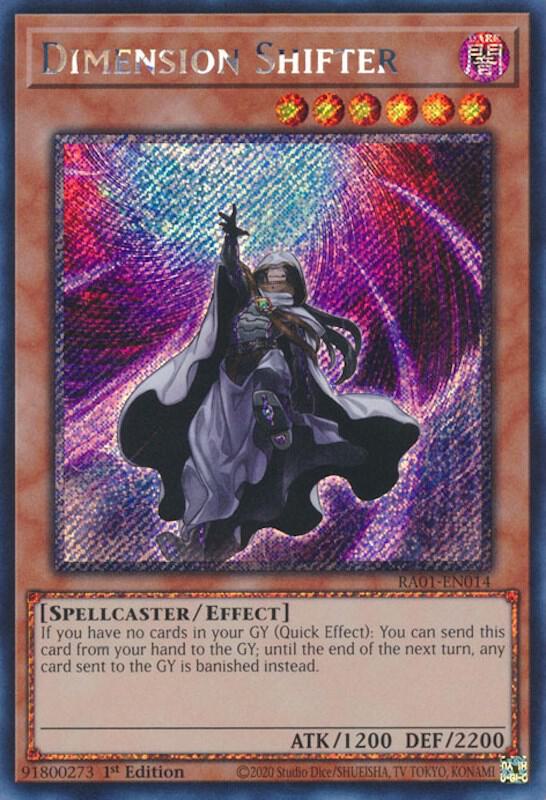 Dimension Shifter (Platinum Secret Rare) RA01-EN014 card from 25th Anniversary Rarity Collection